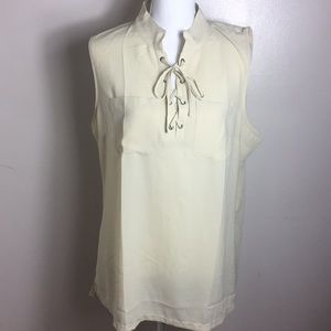 Lane Bryant front eyelet top NWT